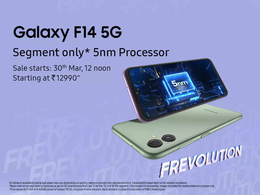 Samsung Galaxy F14 5G starts a #Frevolution5G: Boasts a segment-only 5nm Processor &amp; 6000mAh battery to keep up with GenZ’s fast and forward lifestyle