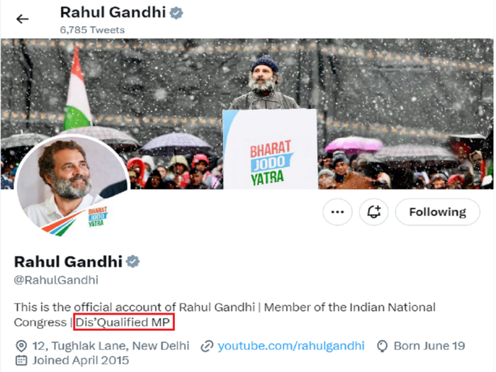 Rahul Gandhi Twitter