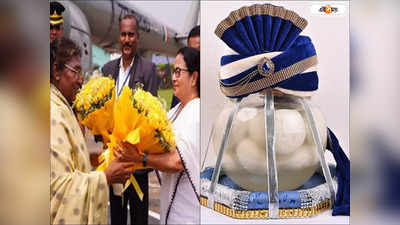 President Droupadi Murmu : নীল-সাদা রাংতায় মোড়া কে সি দাসের রসগোল্লা, রাষ্ট্রপতিকে বিশেষ উপহার মুখ্যমন্ত্রীর