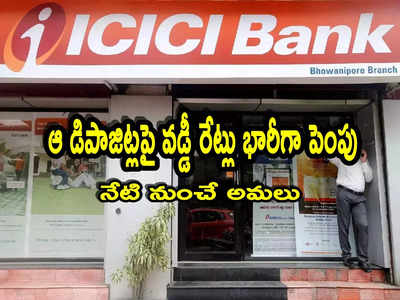 ICICI Bank గుడ్‌న్యూస్.. ఆ డిపాజిట్లపై వడ్డీ రేట్లు పెంపు.. కస్టమర్లకు పండగే ఇక!