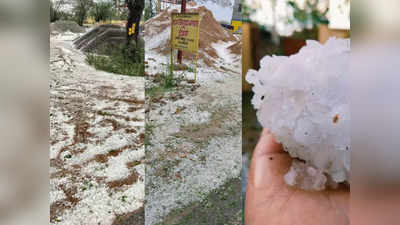 UP Weather: Kanpur और आसपास के जिलों में ओलों की बारिश, शहरी इलाकों से लेकर गांव तक बिछी सफेद चादर
