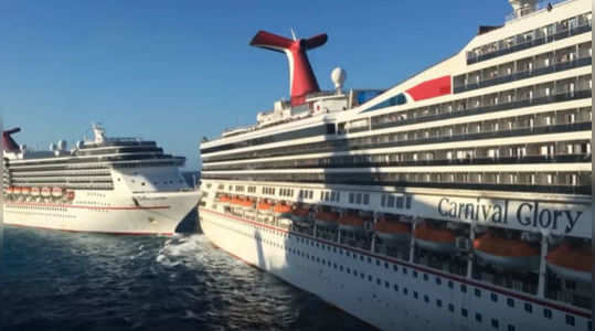 video of two carnival cruises crash in cozumel mexico is going viral
