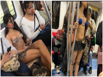 Delhi Metro Bikini Girl: બિકિની પહેરીને યુવતીએ દિલ્હી મેટ્રોમાં કરી મુસાફરી, વીડિયો વાયરલ થતા વિવાદ શરૂ