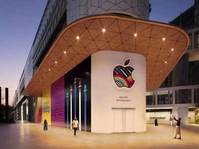 मुंबईकरासाठी आनंदाची बातमी, Apple कंपनीचं देशातलं पहिलं रिटेल स्टोर बीकेसीत,पहिला फोटो आला समोर
