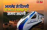 Ajmer से दिल्ली के लिए चलेगी Vande Bharat Train, जयपुर और अलवर के साथ गुरुग्राम में होगा ठहराव, पढ़ें ट्रेन का पूरा शेड्यूल