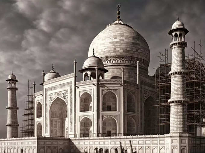 Taj Mahal During Its Construction