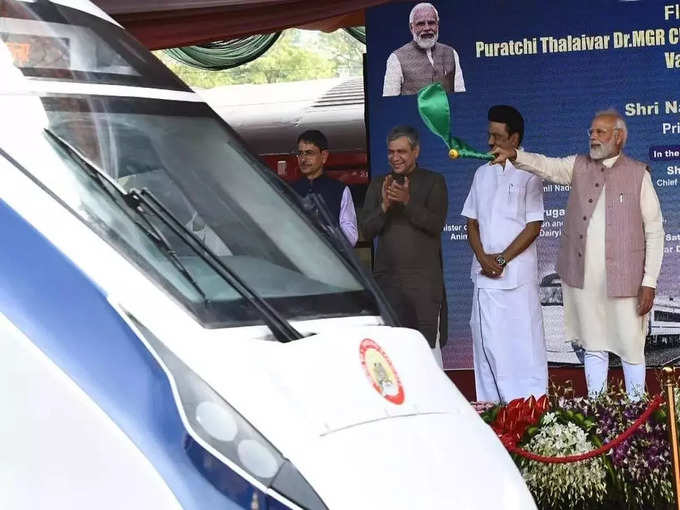 PM Modi flags off Chennai-Coimbatore Vande Bharat Express
