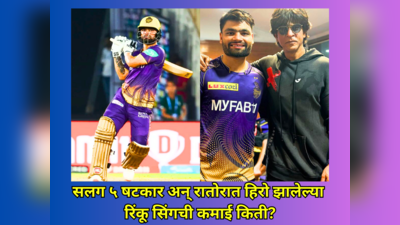 Rinku Singh: ५ चेंडूंवर ५ षटकार अन् रिंकू सिंह रातोरात स्टार; KKR च्या खेळाडूची कमाई किती?