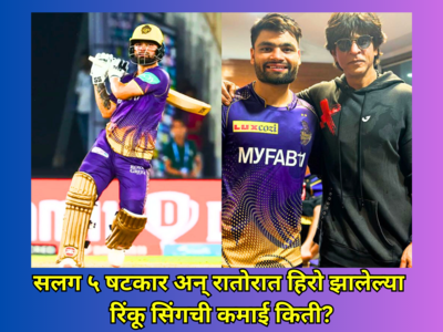 Rinku Singh: ५ चेंडूंवर ५ षटकार अन् रिंकू सिंह रातोरात स्टार; KKR च्या खेळाडूची कमाई किती?
