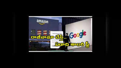 Google, Amazon Layoffs : ఉద్యోగానికి రాజీనామా చేస్తే.. ఏడాది శాలరీ ఫ్రీ.. పూర్తి వివరాలివే
