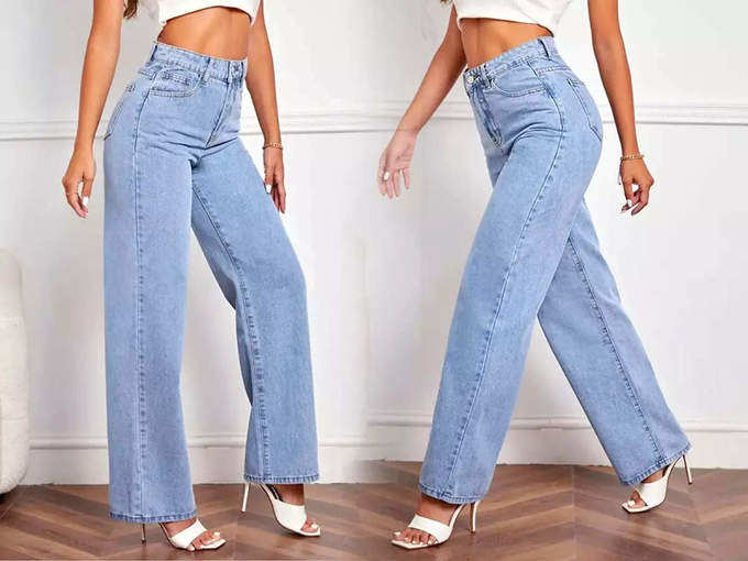 வைட் லெக் ஜீன்ஸ் (wide leg jeans)
