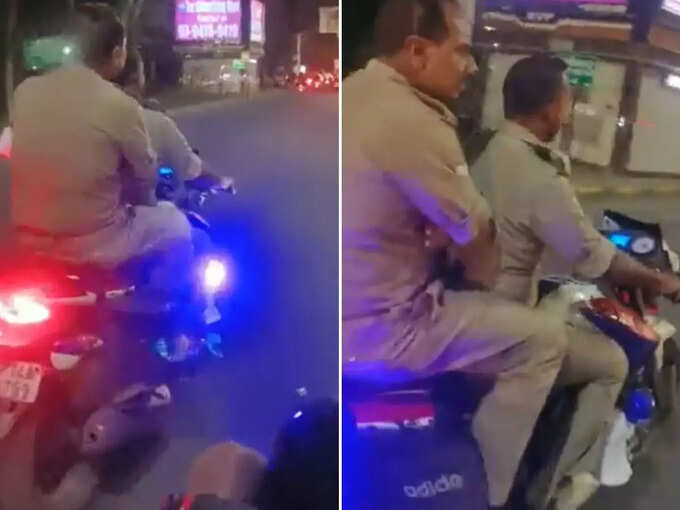 Girls Chasing UP Cops On Scooty दो लड़कियों ने बिना हेलमेट जा रहे थे पुलिस वालो का बनाया वीडियो, पुलिस वालो पर हुई चालानी कार्यवाही 1 जब पुलिस वालों के पीछे भागाने लगी स्कूटी