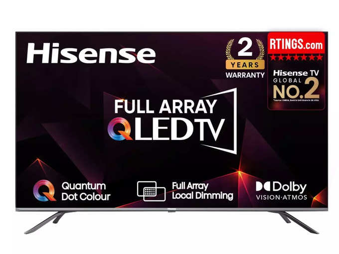 <strong>Hisense 139 cm (55 inches) 4K Ultra HD Smart Certified Android QLED TV: </strong>