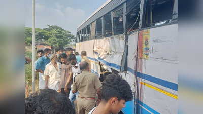 യാത്രക്കാരൻ്റെ തല അറ്റുപോയ നിലയിൽ; കെഎസ്ആർടിസി ബസുകൾ കൂട്ടിയിടിച്ച് ഒരു മരണം