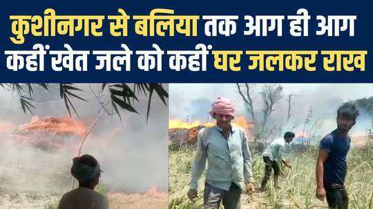 fire in kushinagar and balia district fourty houses burnt down