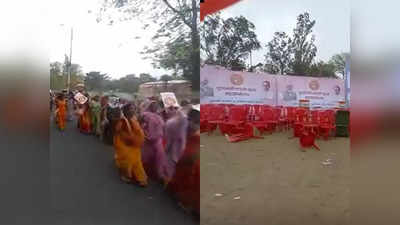 अचानक बदला MP का मौसम, जबलपुर में चली तेज आंधी, लाडली बहना कार्यक्रम का पंडाल- कुर्सियां उड़ी, जान बचाकर भागी महिलाएं