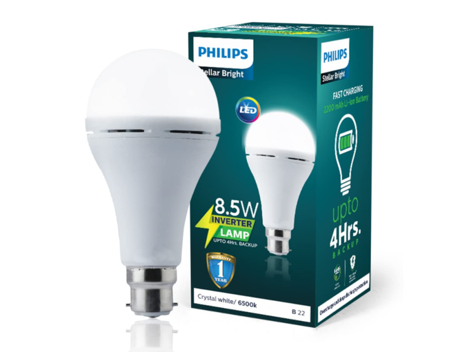 <strong>PHILIPS Stellar Bright Rechargeable Emergency Inverter LED Bulb:</strong>