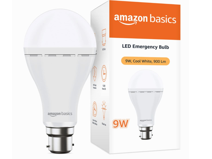 <strong>Amazon Basics - Rechargeable 9W LED Emergency Bulb:</strong>