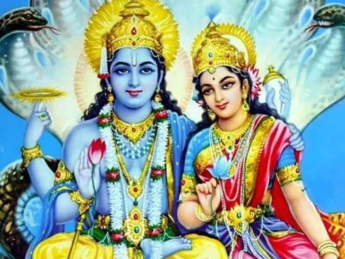 Lord Vishnu And Lakshmi