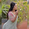 Priyanka Jain glamorous looks in saree - South Indian Actress