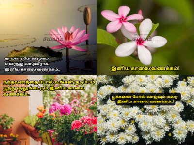 Good Morning Status Tamil : பூக்கள் பூத்து குலுங்கும் காலை வணக்க வாட்ஸப் ஸ்டேட்டஸ்கள் , கவிதைகள் மற்றும் படங்கள்!