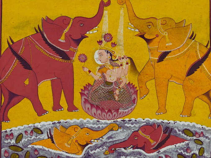 Goddess Lakshmi With Elephant