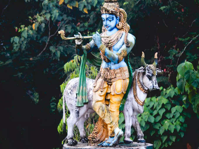 Lord Krishna And Cow