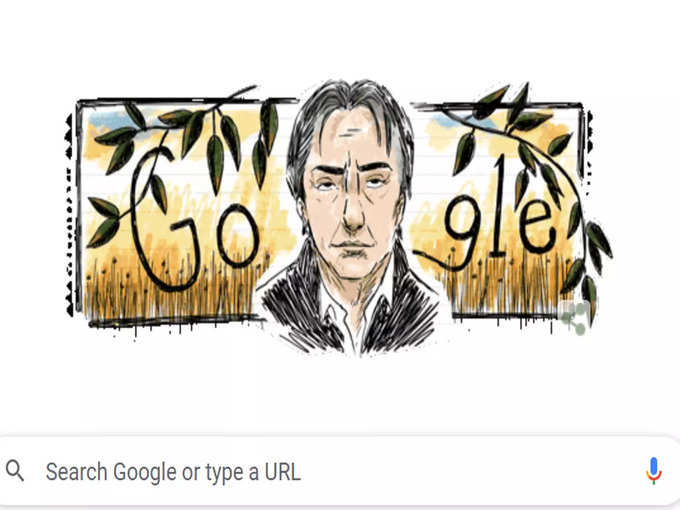 Alan Rickman Google Doodle