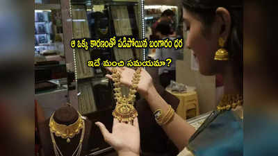 Gold Prices: ఆ కారణంతో పడిపోయిన బంగారం ధర.. ఇప్పుడు కొనొచ్చా? నిపుణులు ఏమంటున్నారు?