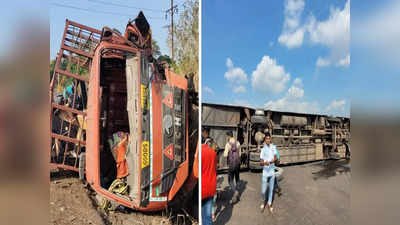 Raigad Road Accident : डुलकी लागली आणि घात झाला, आंब्याने भरलेला पिकअपची ट्रकला धडक; पत्नीला गमावलं