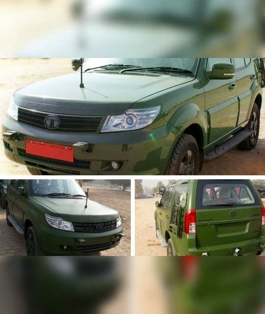 Tata Safari Storme Tata Safari Storme For Indian Army In Matte Green Color Is New Vehicle Navbharat Times Photogallery