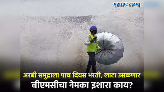 अरबी समुद्राला पाच दिवस भरती,साडे चार मीटरच्या लाटा उसळणार, बीएमसीनं वेळेसह दिला इशारा, जाणून घ्या