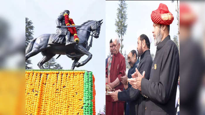 छत्रपती शिवाजी महाराज यांच्या पुतळ्याचे अनावरण करताना मुख्यमंत्री एकनाथ शिंदे