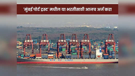 Mumbai Port Trust Bharti 2023: 'मुंबई पोर्ट ट्रस्ट'मध्ये मोठी भरती; जाणून घ्या पदे, पात्रता आणि वेतन