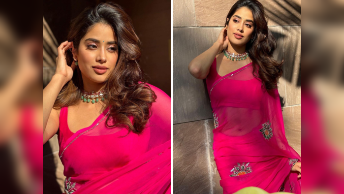 कागदापेक्षा पातळ साडीत Janhvi Kapoor चा मनमोहक अंदाज, साधेपणा पाहून चाहते म्हणतात "अगदी श्रीदेवी"