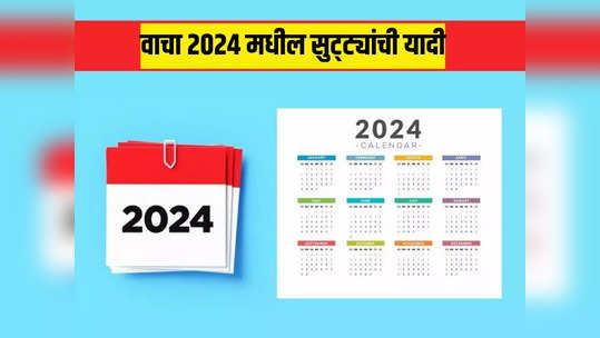 २०२४ मध्ये कधी कधी असणार सरकारी सुट्टी? जाणून घ्या प्रत्येक महिन्यातील सुट्ट्यांची यादी