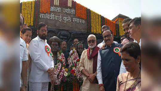 सावित्रीबाई फुले यांच्या जन्मभूमीत भव्य स्मारक उभारणार, १० एकर जमीन खरेदी,१०० कोटींचा खर्च करणार: एकनाथ शिंदे