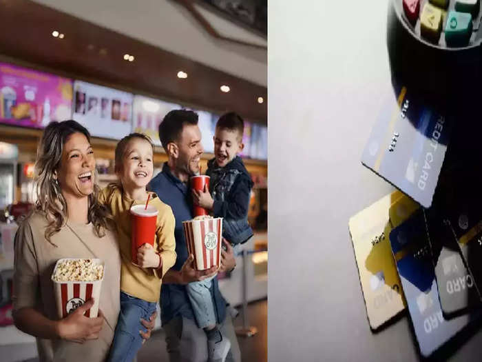 Credit card with movie tickets