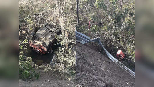 वाहनावरील नियंत्रण सुटलं, स्कॉर्पिओ थेट नाल्यात कोसळली, एकाच कुटुंबातील पाच जणांचा मृत्यू