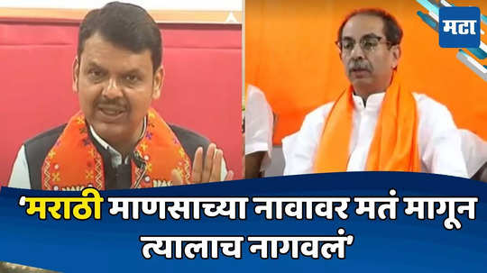 Devendra Fadnavis : निवडणुका आल्यावर यांचे पोपट मुंबई वेगळी करण्याची भाषा करतात, फडणवीसांचा ठाकरेंवर हल्लाबोल