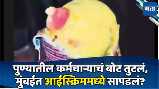 Finger in Ice Cream : इंदापूरच्या फॅक्टरीत कर्मचाऱ्याचा अपघात, आईस्क्रिममध्ये सापडलेल्या मानवी बोटाचं गूढ उकललं