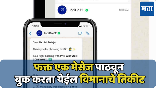 फ्लाइटचे तिकीट बुक करणाऱ्यांसाठी indigo ने आणली खुशखबर; केवळ whats app मेसेजवर होणार तिकीट बुक