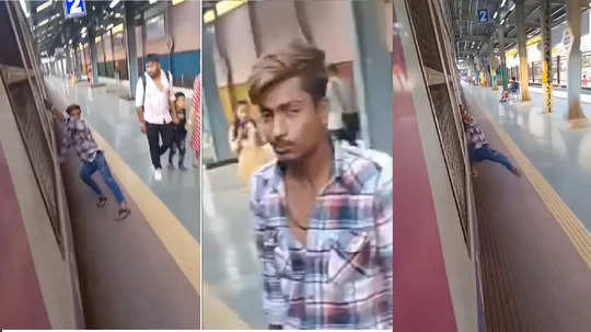 Risky Stunt On Mumbai Local : लोकलला लटकून जीवघेणी स्टंटबाजी, प्रवाशांना लाथ बसण्याची भीती, टवाळखोराचा शोध सुरु