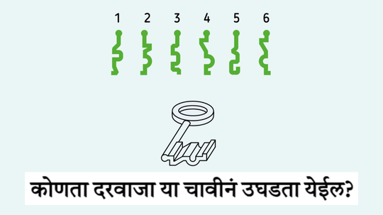 १ ते ६ मधील कोणता दरवाजा या चावीनं उघडता येईल? ९९ टक्के लोकांनी दिलंय चुकीचं उत्तर