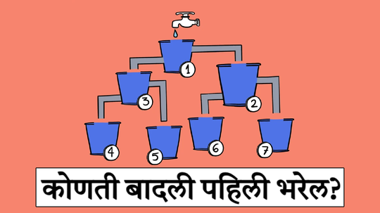 १ ते ७ मधील कोणती बादली पहिली भरेल? लोकं उत्तर शोधून वेडी झाली पण कोणालाच कोडं सुटलं नाही, दाखवा तुमची हुशारी