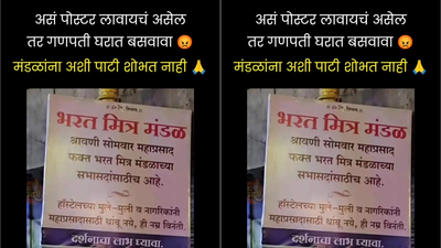 ‘झेपत नसेल तर बसवता कशाला गणपती?’ सार्वजनिक गणेश मंडळाचा बॅनर पाहून लोक भडकले, कारण महाप्रसाद फक्त…