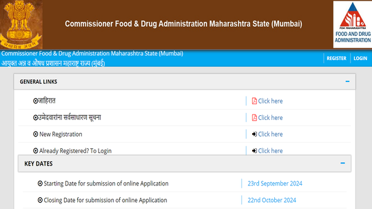 FDA Recruitment 2024: सरकारी नोकरीची सुवर्णसंधी! अन्न औषध विभागात ५४ रिक्त जागांसाठी भरती