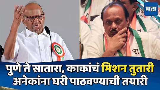 Sharad Pawar vs Ajit Pawar: काकांचा डाव, पुतण्याच्या बालेकिल्ल्यावर घाव; आमदार, नेत्यांच्या मनधरणीसाठी दादांची धावाधाव