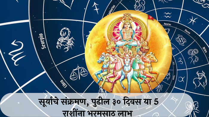 Surya Gochar 2024 : तुळ राशीत सूर्याचे संक्रमण! पुढील ३० दिवस हातात राहिल पैसाच पैसा, मेषसह ५ राशींना भरमसाठ लाभ