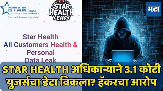 Star Health च्या 3.1 कोटी युजर्सचा डेटा लीक, डेटा विकल्याचा हॅकरचा आरोप